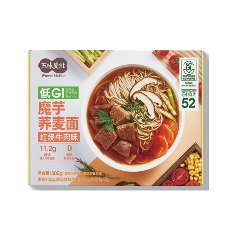 魔芋蕎麥面（紅燒牛肉味）